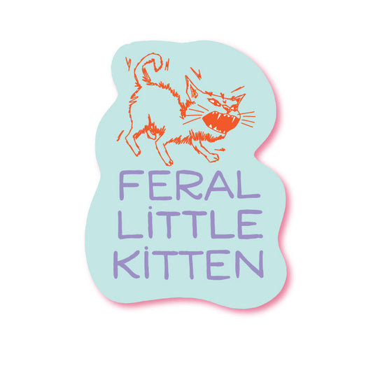 Feral Little Kitten Vinyl Waterproof Sticker