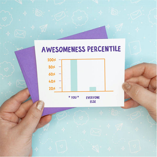 Awesomeness Percentile Greeting Card