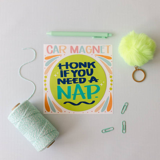 Honk if You Need a Nap Car Magnet