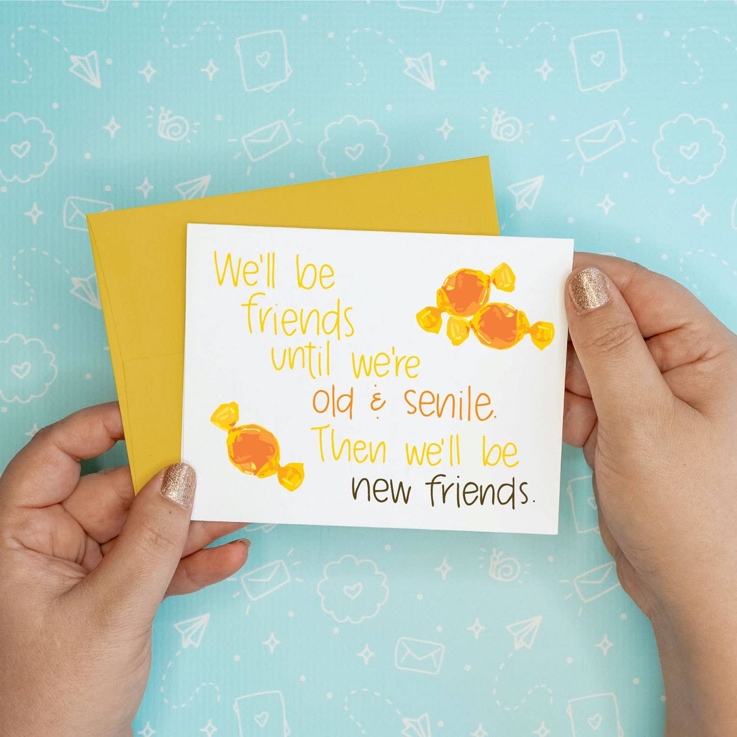 Old and Senile Greeting Card