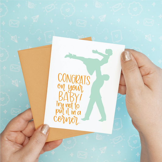 Baby in a Corner Card