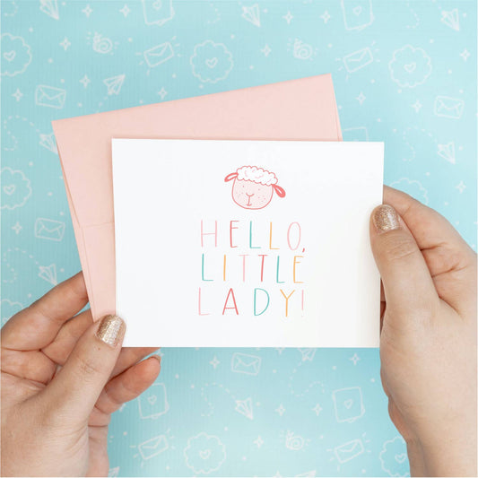 Little Lady Baby Greeting Card