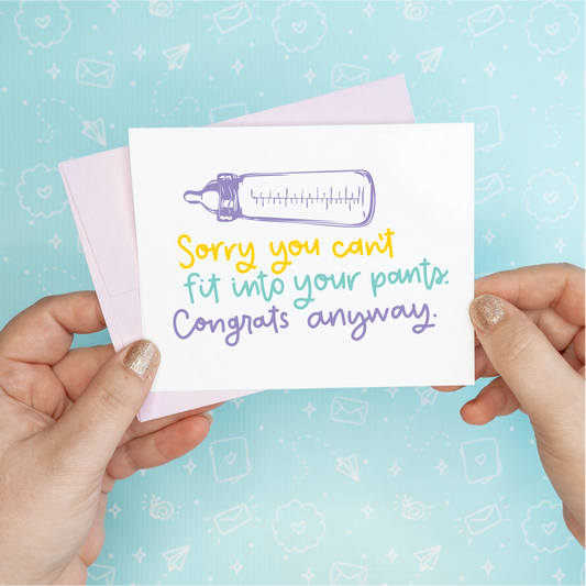 Fit Into Pants Greeting Card