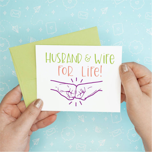 Husband & Wife Fist Bump Greeting Card
