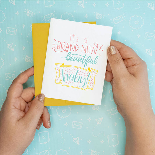Brand New Beautiful Baby Greeting Card