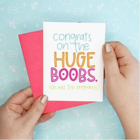 Congrats on Huge Boobs Greeting Card
